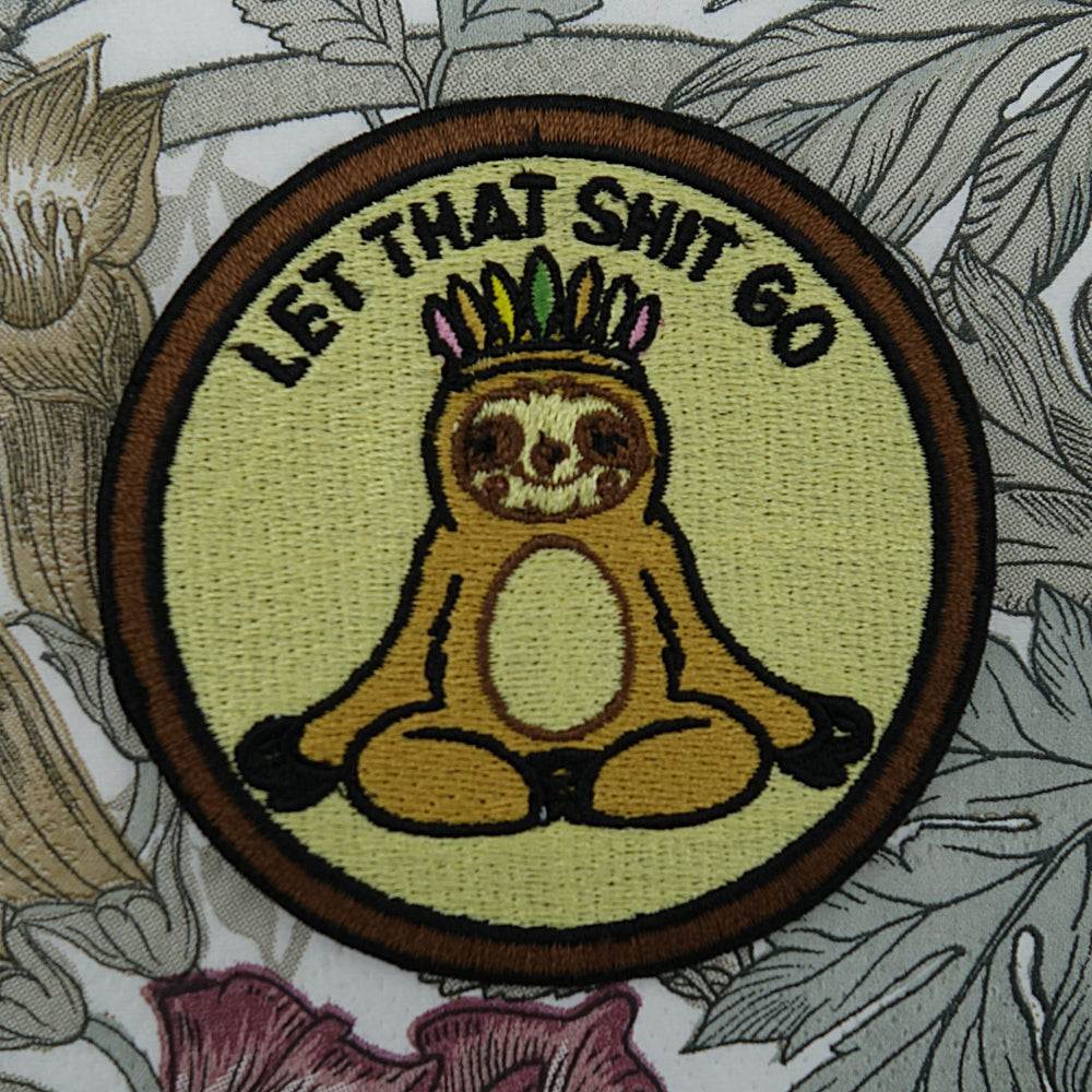 Flicken-Bügelflicken-Aufbügler-Bügelbild-Bügelpatch-Jeansjacke-Yoga-Meditieren-Indianer-Panda-Sloth-Yin-Yang-Costa-Rica