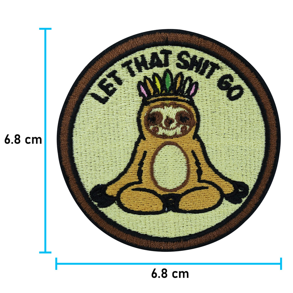 Flicken-Bügelflicken-Aufbügler-Bügelbild-Bügelpatch-Jeansjacke-Yoga-Meditieren-Indianer-Panda-Sloth-Yin-Yang-Costa-Rica
