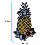 Ananas mit Blumen Patch zum Aufbügeln Früchte Patches Aufnäher Bügelbild