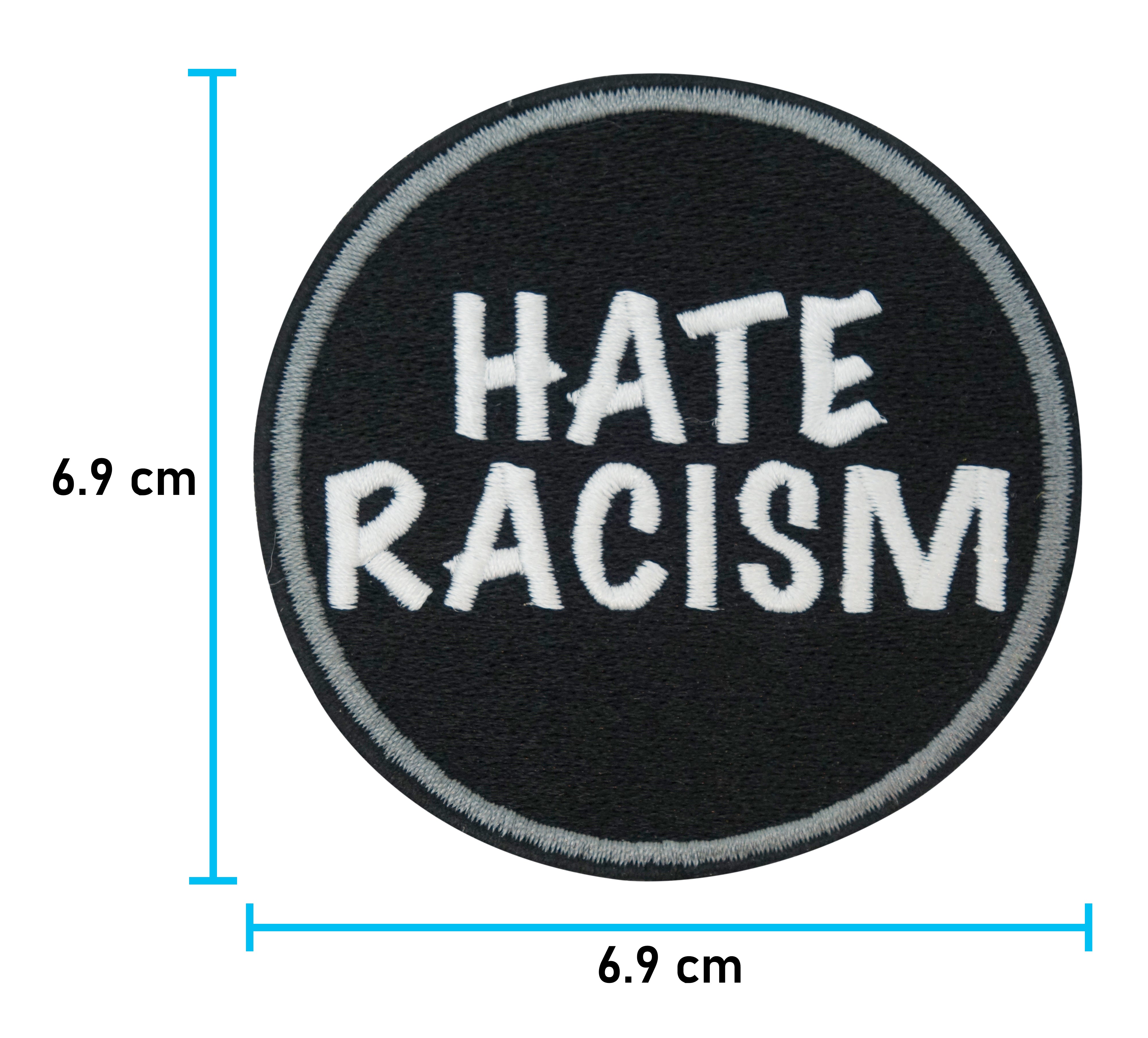 Flicken-Bügelflicken-Aufbügler-Bügelbild-Bügelpatch-Jeansjacke-Rassismus-Homophobie-BLM-against-fascism-no-to-racism