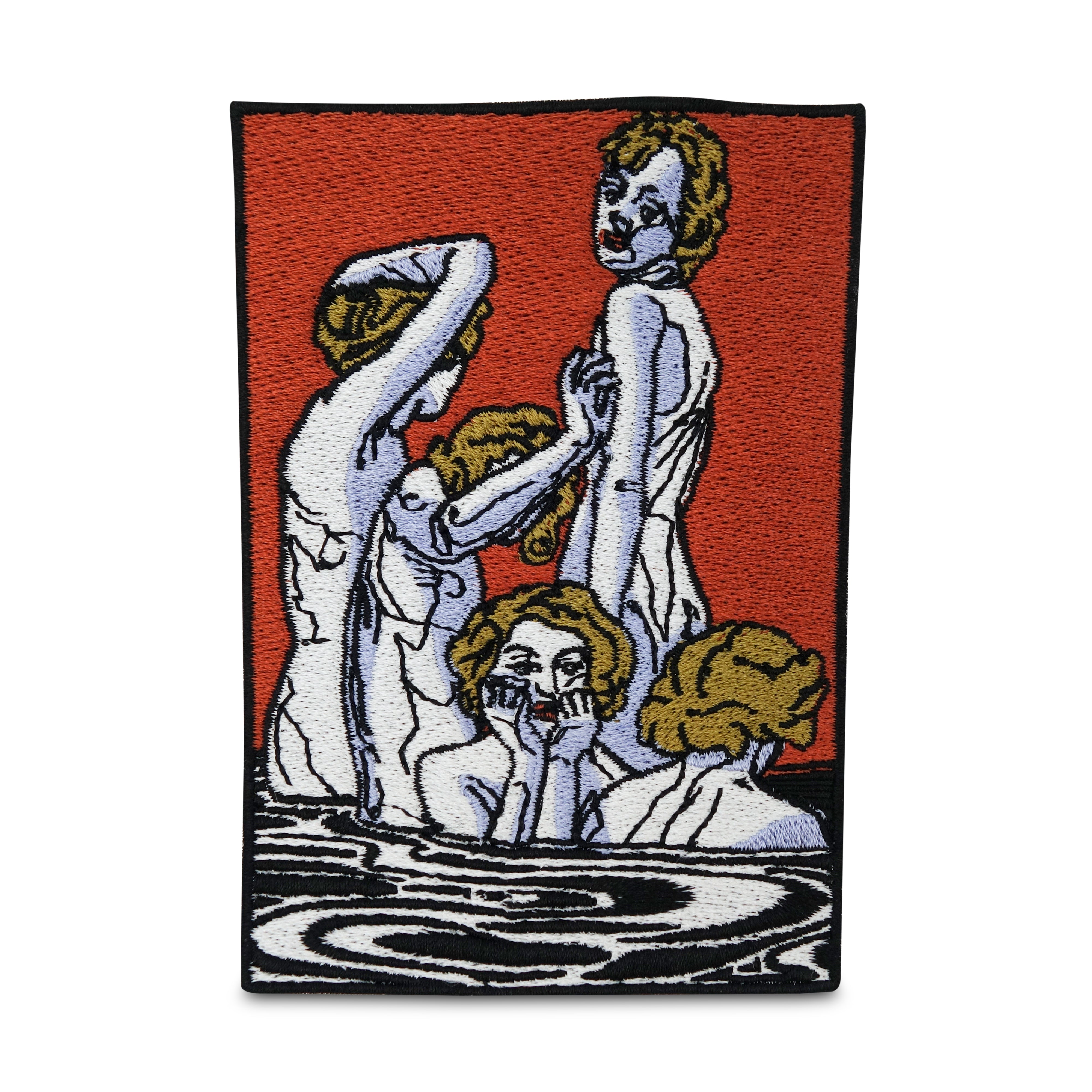 Women Taking a Bath Patch zum Aufbügeln Frauen Wasser Kunst Aufnäher