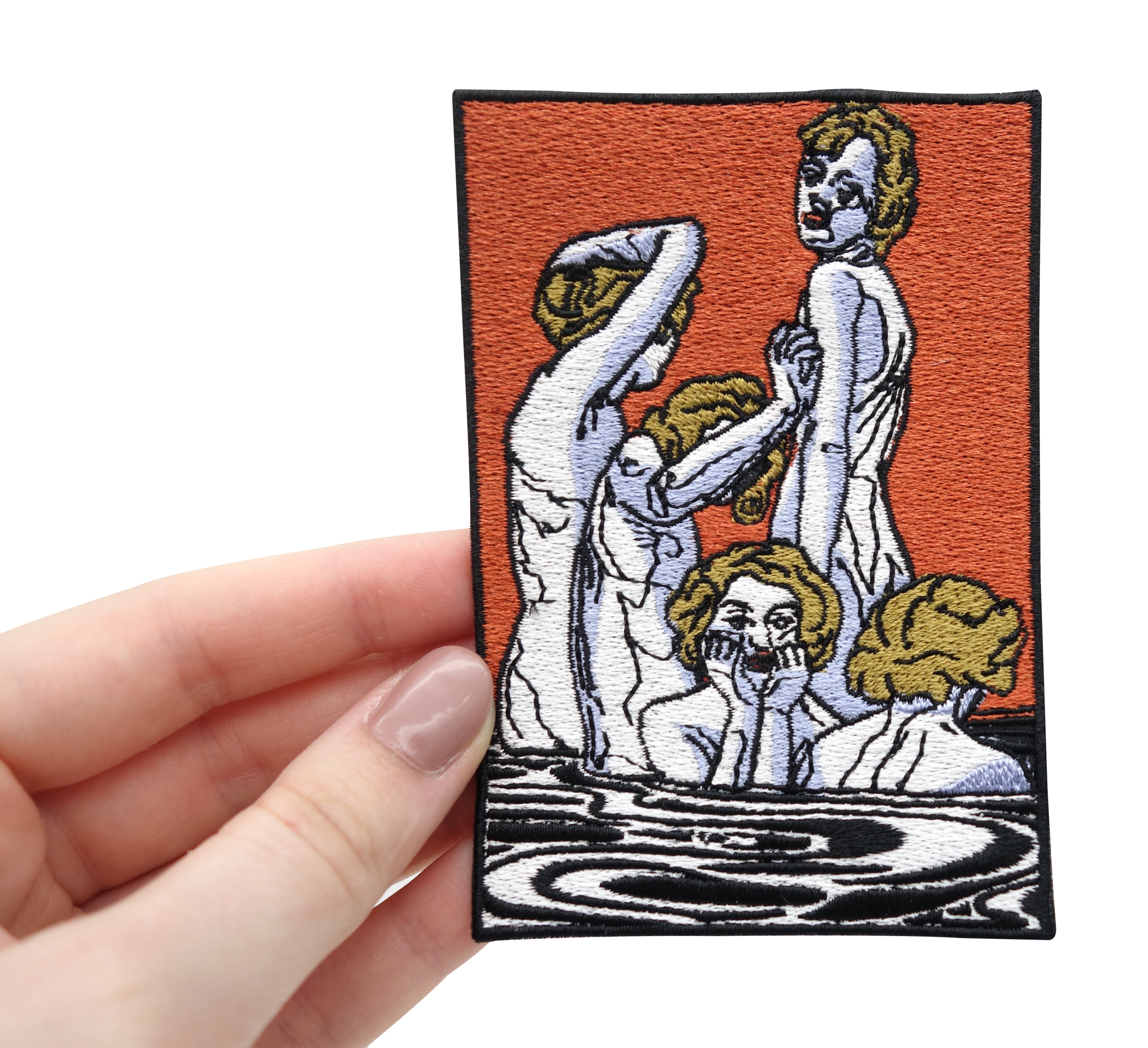 Women Taking a Bath Patch zum Aufbügeln Frauen Wasser Kunst Aufnäher