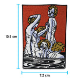 Women Taking a Bath Patch zum Aufbügeln Frauen Wasser Kunst Aufnäher