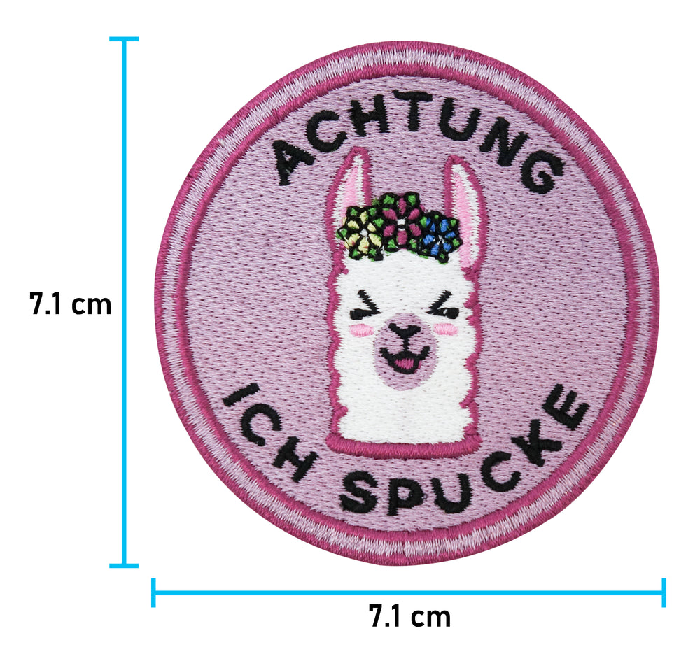 Flicken-Bügelflicken-Aufbügler-Bügelbild-Bügelpatch-Jeansjacke-Mexiko-Witzig-Funny-Alpaca-Tier-Tiere
