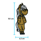 Flicken-Bügelflicken-Aufbügler-Bügelbild-Bügelpatch-Jeansjacke-Einhorn-Mädchen-Pferdekopf-Pony-Ponny-Pferde-Funny
