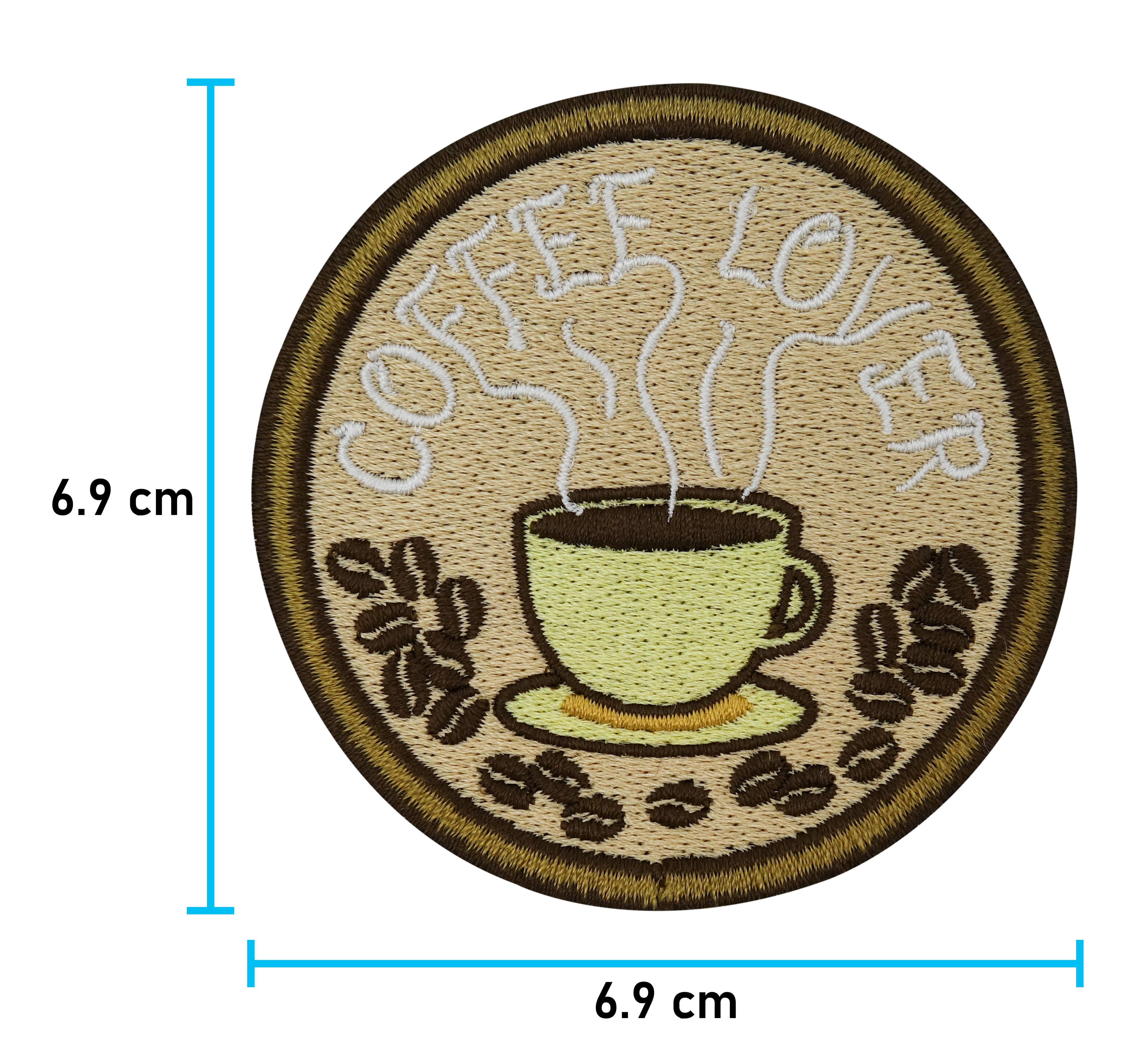 Coffee Lover Kaffee Patch zum Aufbügeln Getränk Aufnäher Bügelbild