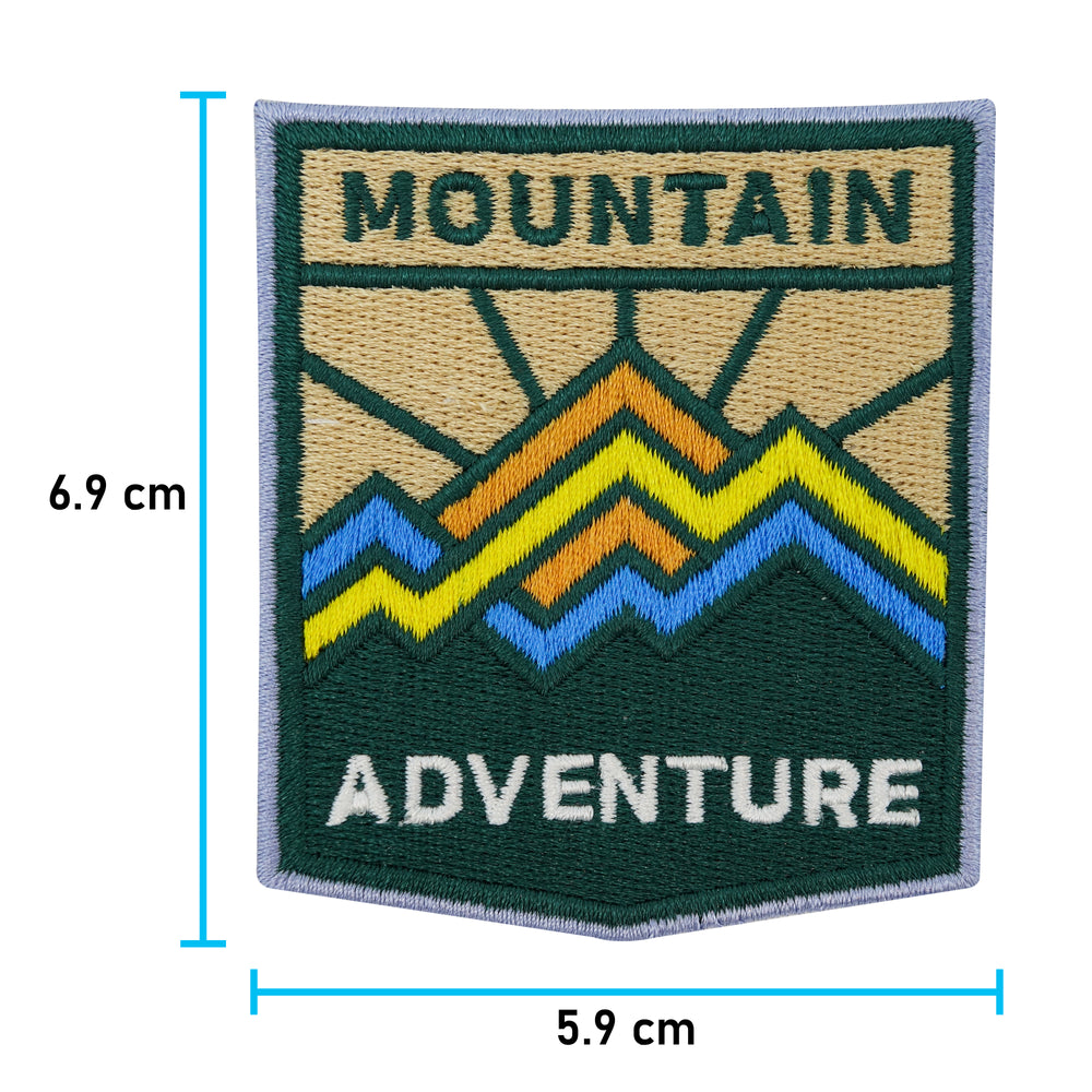 Berge-Sonne-Mond-Berg-Patches-Aufbügler-Bügelpatches-Flicken-Bügelflicken-Retro-Vintage