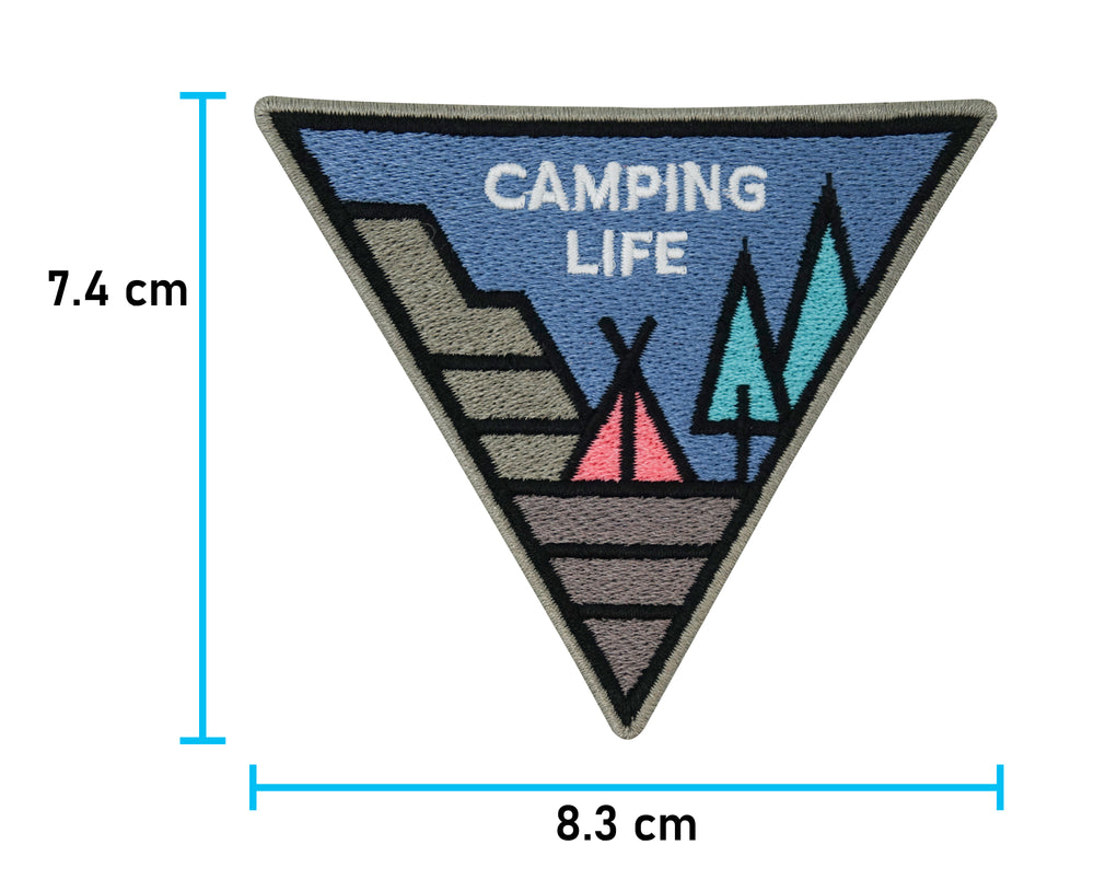 Aufbügler-Outdoor-Rucksäcke-Retro-Canada-Adventure-Natur-Fluss-Zelt-Mountain-Sonne-Applikation