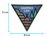 Aufbügler-Outdoor-Rucksäcke-Retro-Canada-Adventure-Natur-Fluss-Zelt-Mountain-Sonne-Applikation