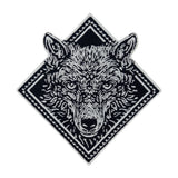 Wolf-Kopf-Wolfskopf-Aufbügler-Backpatch-Kutte-Biker-Odin-lone-wolf-Motorrad-Aufbügler
