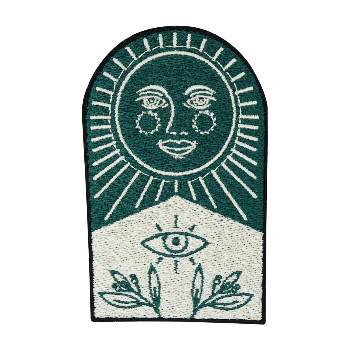 Sonne-Weltall-Gesicht-Auge-Astronaut-Patch-zum-Aufbügeln
