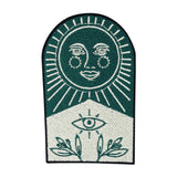Sonne-Weltall-Gesicht-Auge-Astronaut-Patch-zum-Aufbügeln