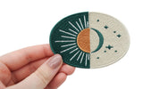 Sonne-Mond-Sterne-Patch-zum-Aufbügeln-Retro-Flicken-Bügelpatch-Bügelbild