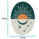 Sonne-Mond-Sterne-Patch-zum-Aufbügeln-Retro-Flicken-Bügelpatch