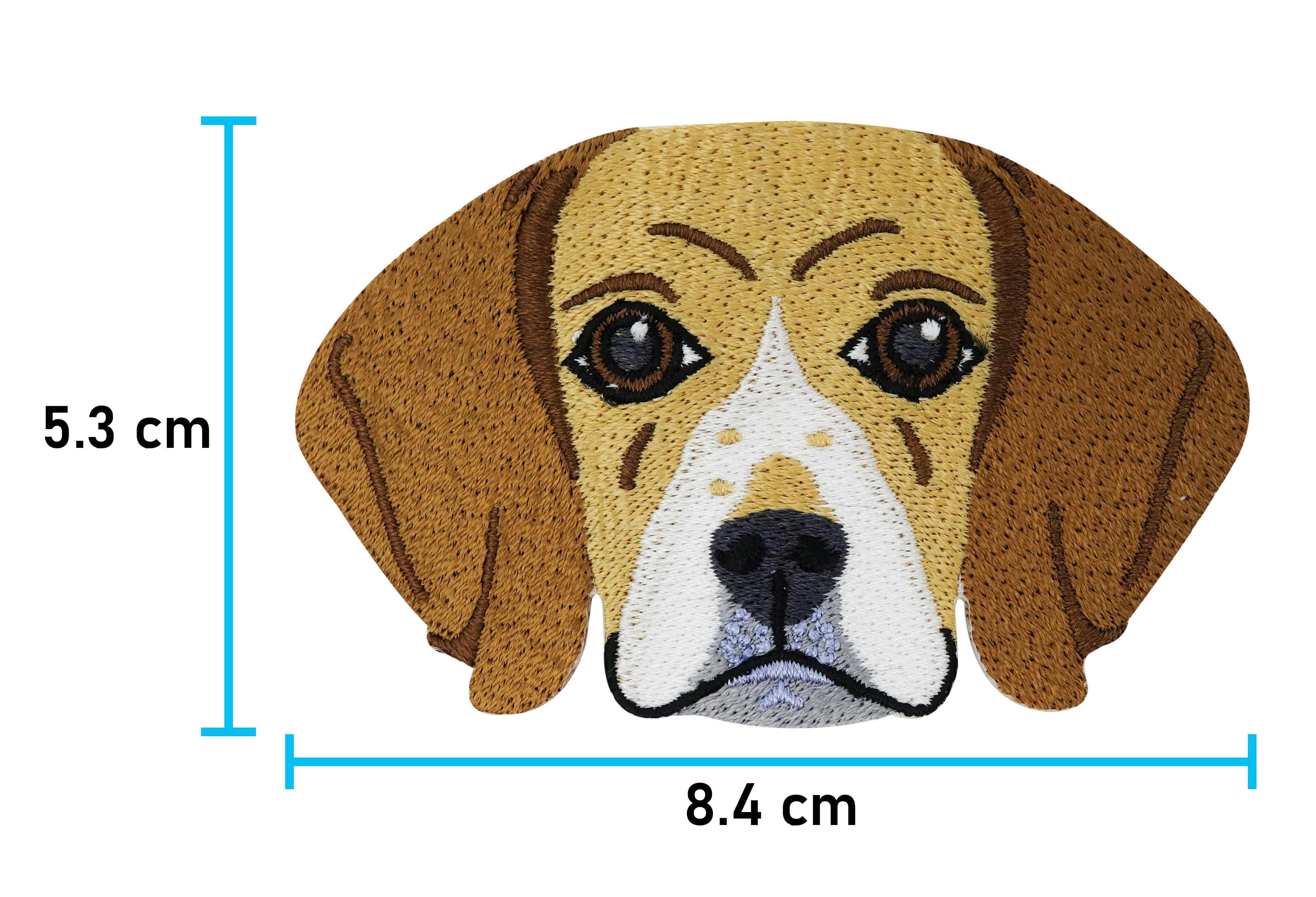 Beagle-Hund-Hunde-Pfoten-Hundeaufnäher-Dackel-Aufnäher-Aufbügler-Aufbügelflicken
