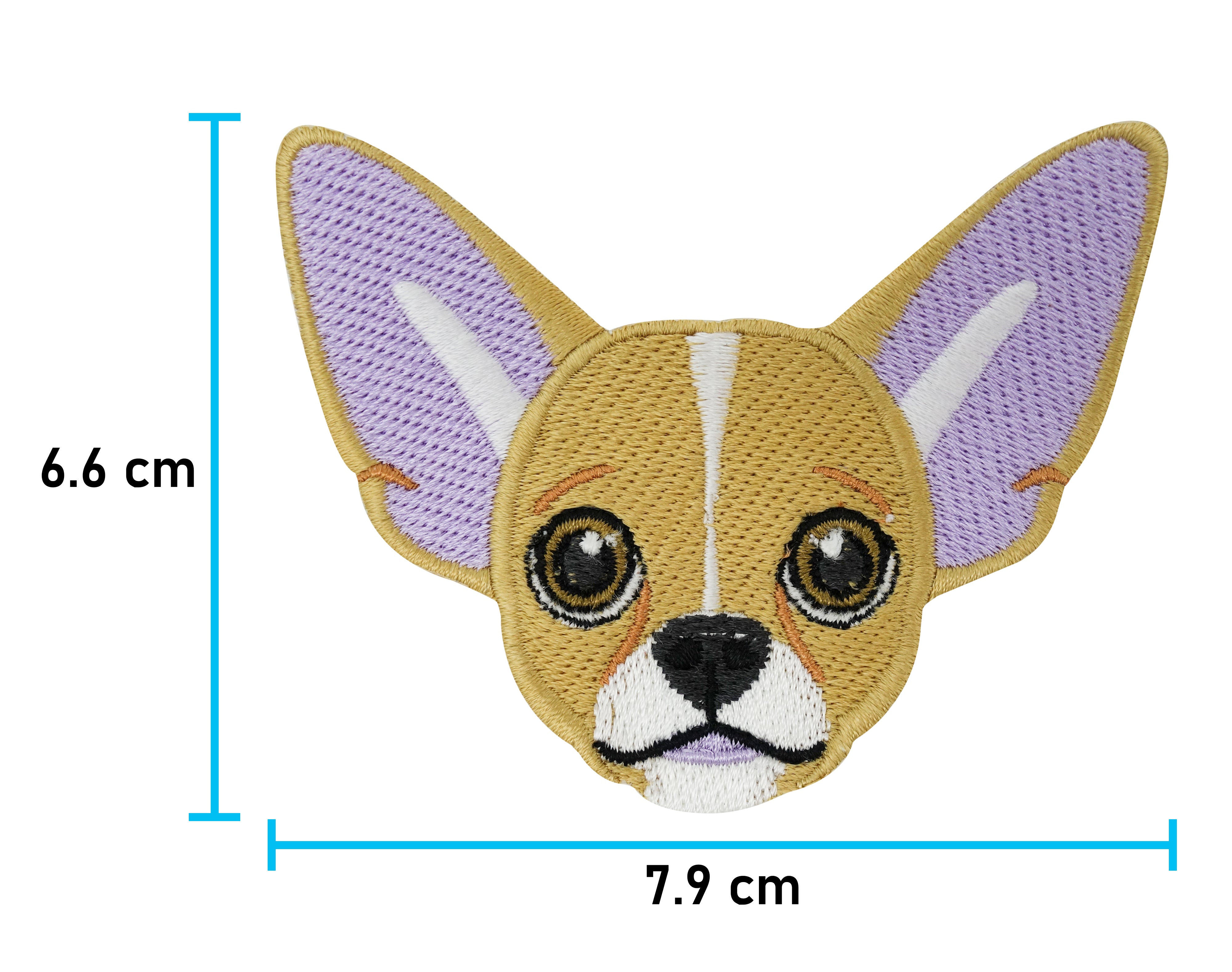 Chihuahua-Hunde-Patch-Hundeaufnäher-Hundeflicken-Aufnäher-Süß-Pfoten-chiwawa-Welpe