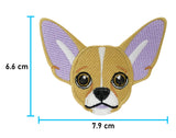 Chihuahua-Hunde-Patch-Hundeaufnäher-Hundeflicken-Aufnäher-Süß-Pfoten-chiwawa-Welpe