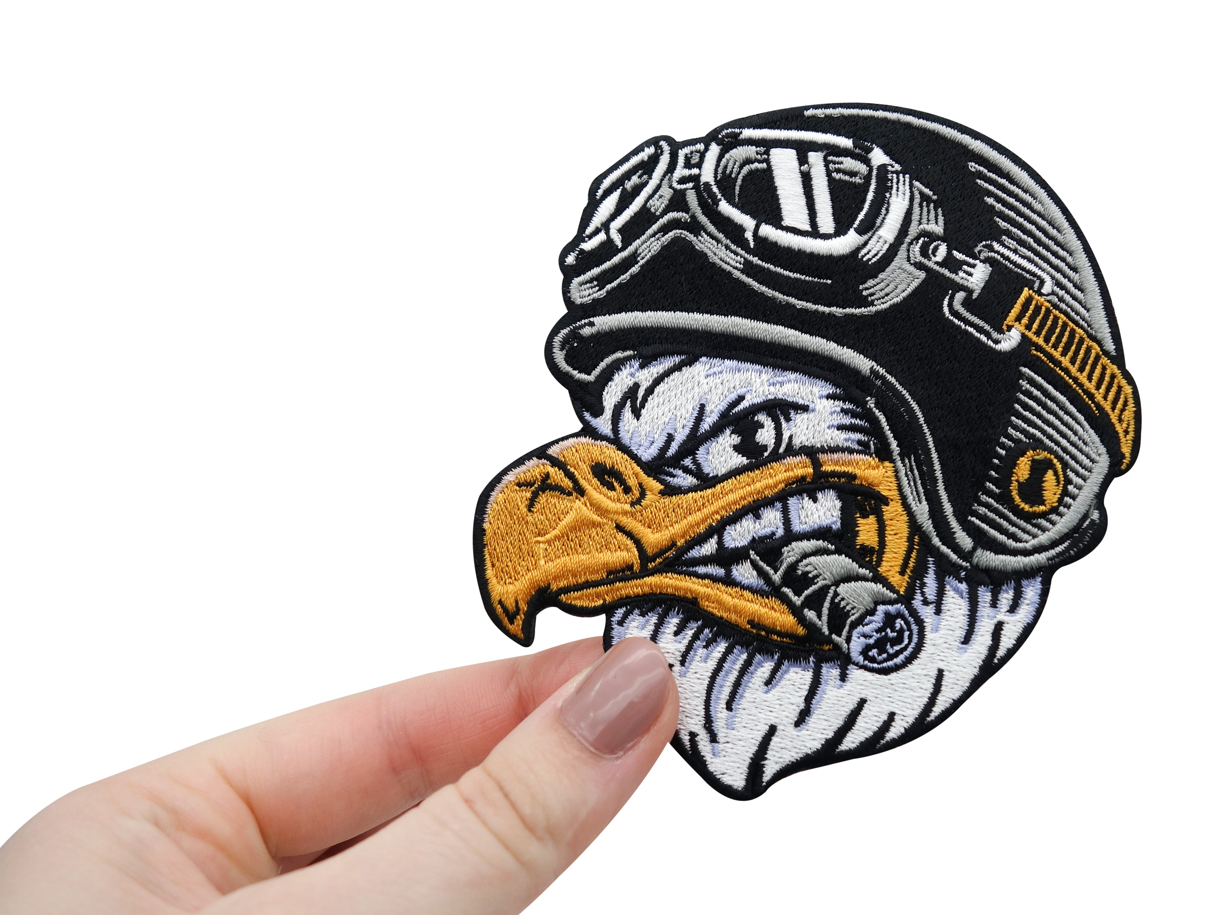 Adler-Aufbügler-Rückepatch-Rückenaufnäher-Biker-Motorrad-Kutte-Motorradjacke-Patch-Hand