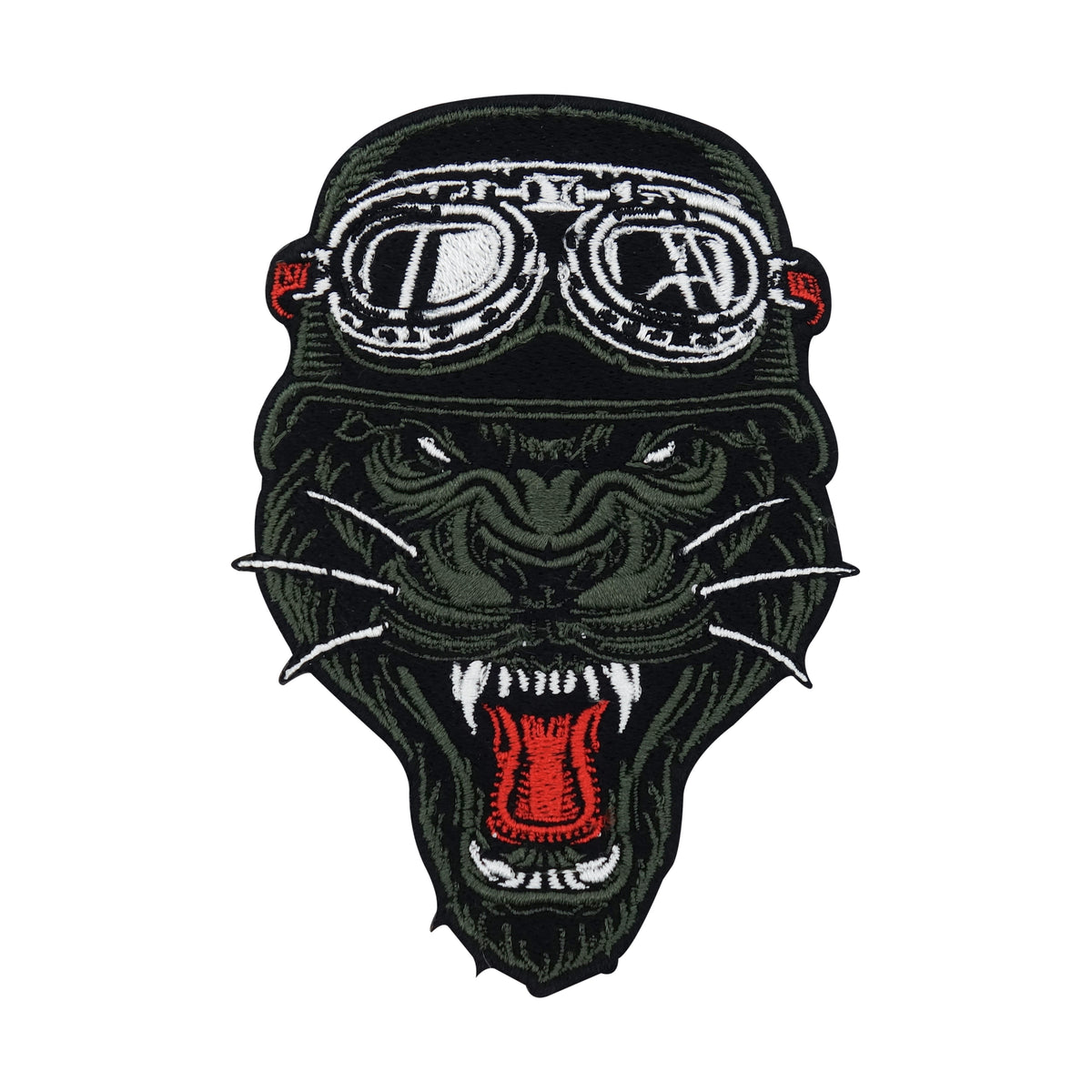 schwarzer-Panther-Helm-Motorrad-Biker-Aufbügler-Aufnäher