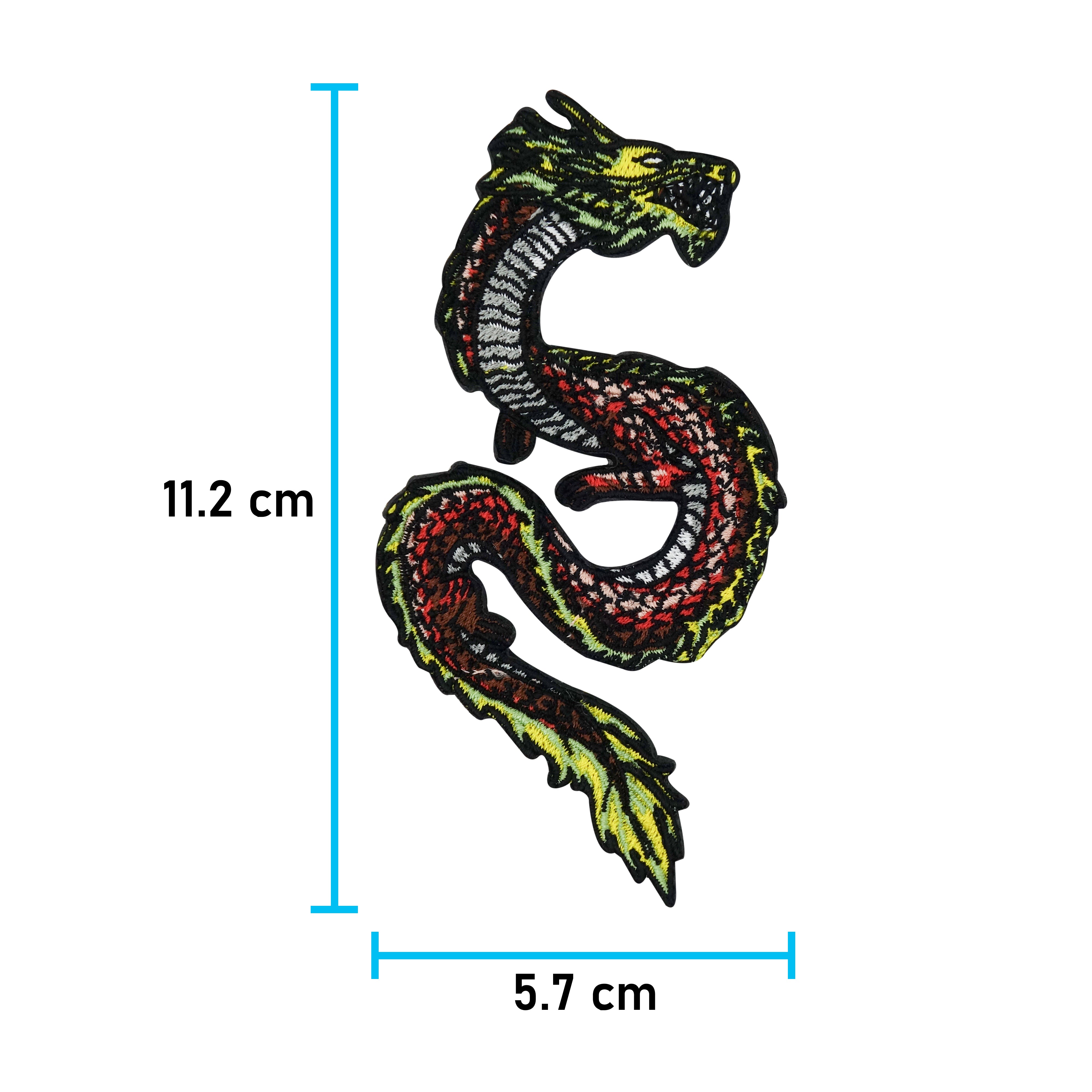 Roter-Drache-Jeansjacken-Bügelbild-zum-Aufbügeln-Patch-Maße
