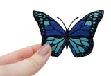 Blauer Schmetterling Butterfly Patch Aufbügeln Tiere Bügelflicken Falter Jeansjacken Aufnäher,