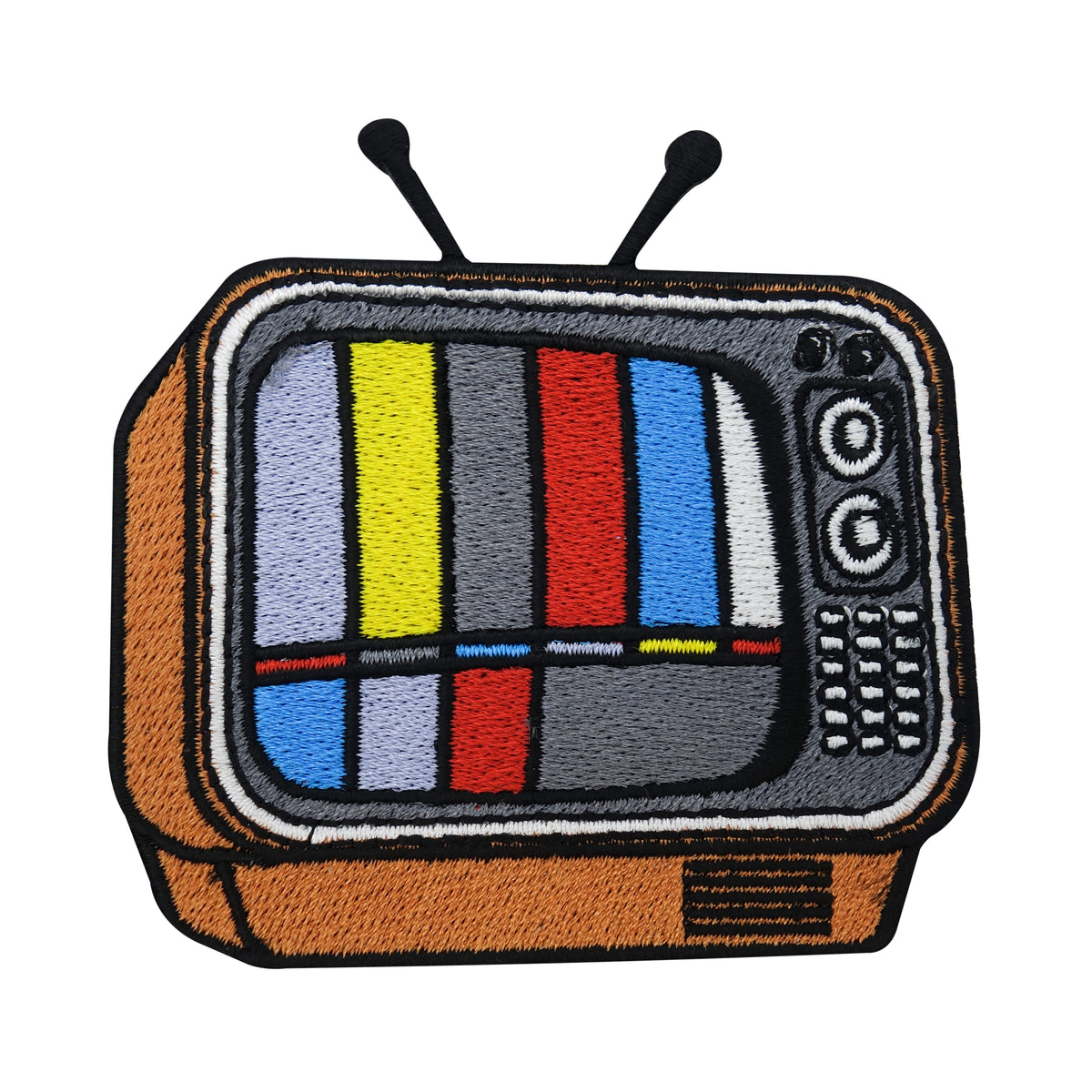 Retro-Vintage-Fernsehr-Patch-zum-Aufbügeln-Aufbügler-Gamer-Serien-Flicken
