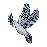 Taube-Patch-Friedenstaube-Taufe-Aufbügler-Zweig-Vogel-Aufnäher