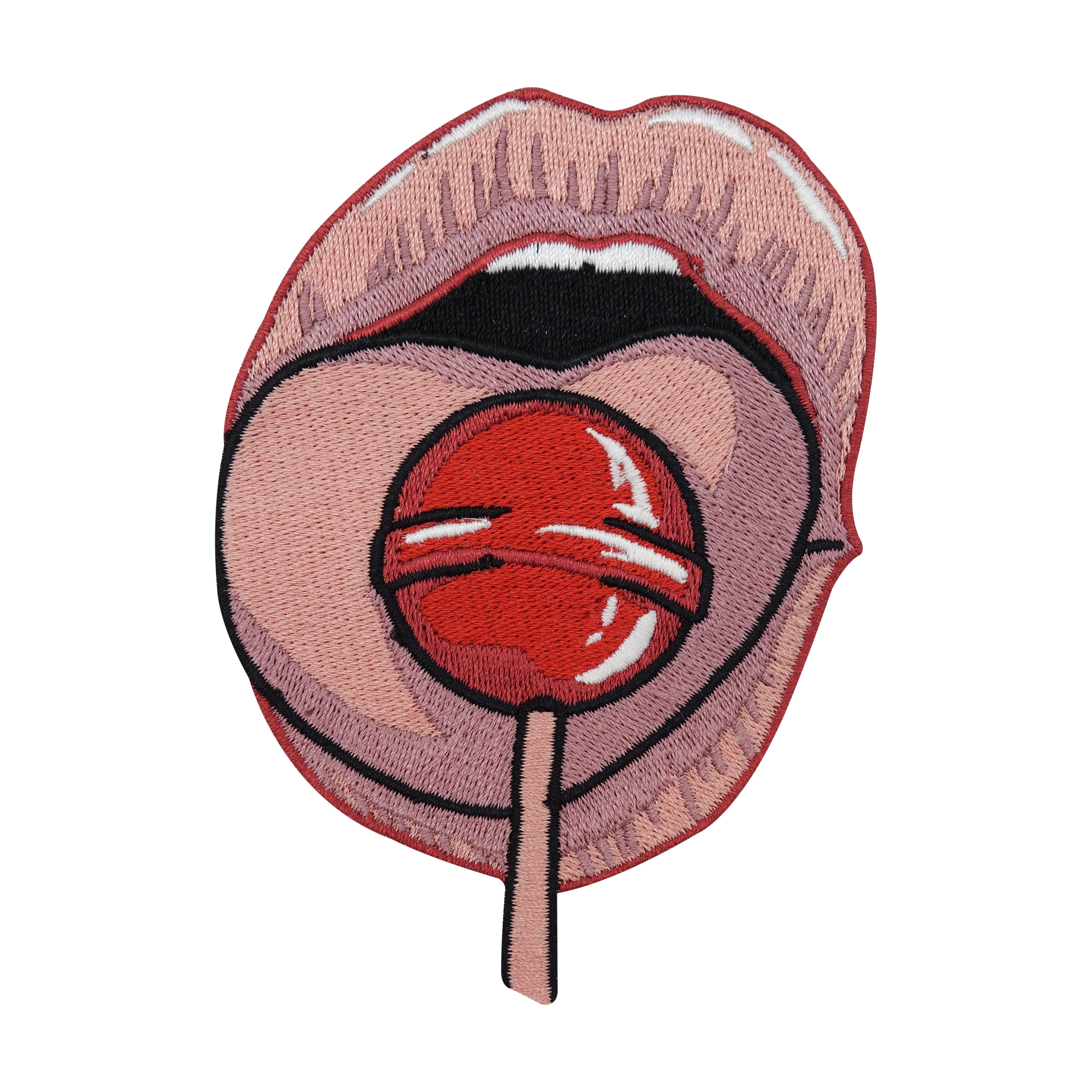 Lippen-Mund-Zunge-Bügelapplikation-Aufbügler-Aufnäher