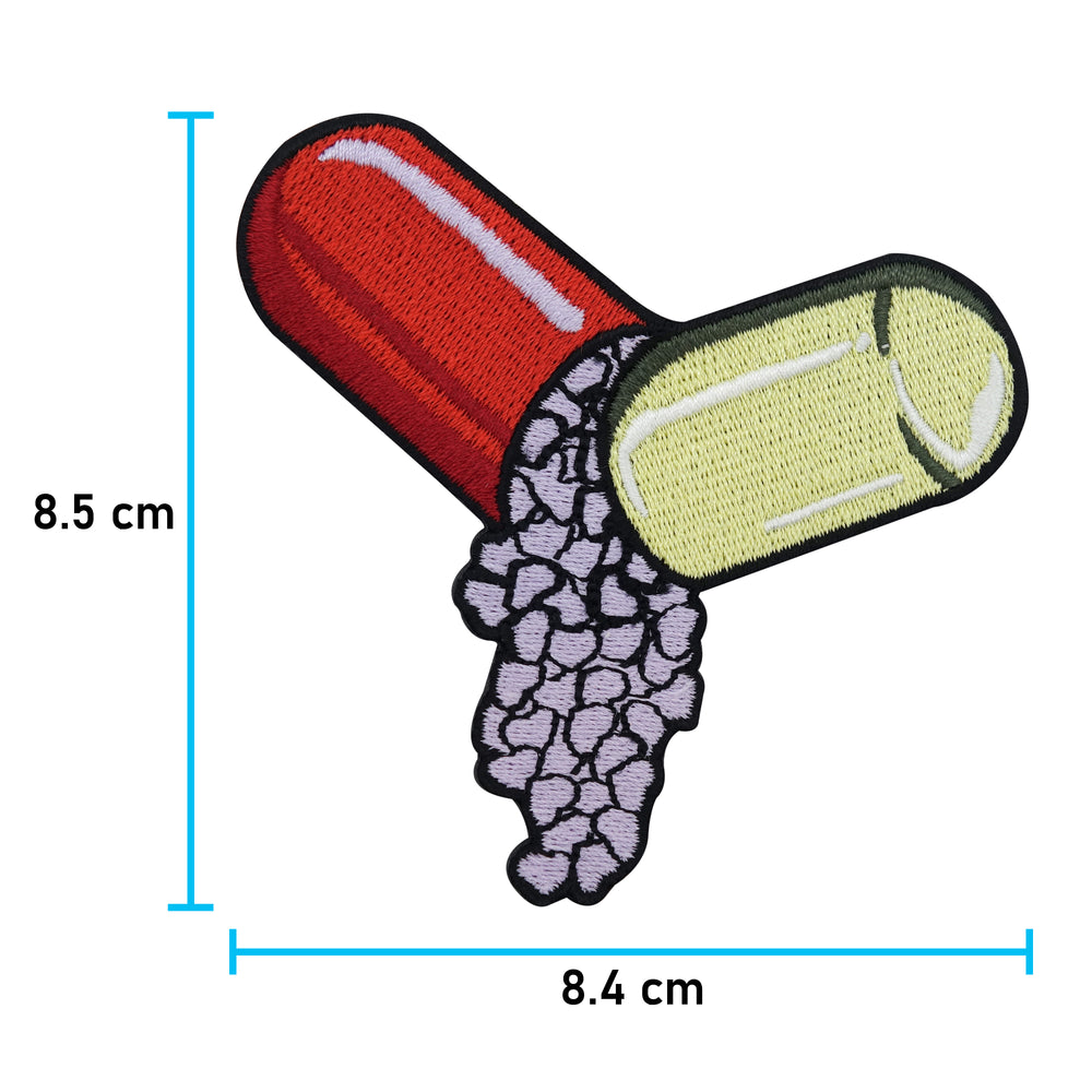 Love-Pill-Herz-Herzen-Aufbügler-Patch-zum-Aufbügeln-Flicken-Bügelflicken-Maße-8,5x8,4