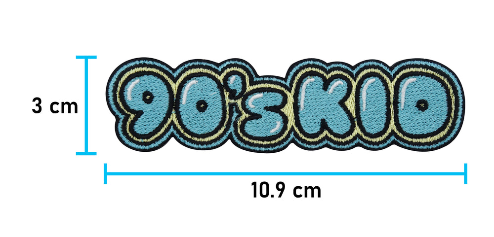 90s-Kid-Kinder-der-90er-Patch-zum-Aufbügeln-DIY-Tshirt-Aufbügler-Aufnäher-Maße-3,0x10,9