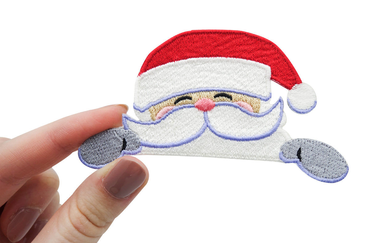 Weihnachtsmann-Patch-zum-Aufbügeln-Weihnachten-Bügelbild