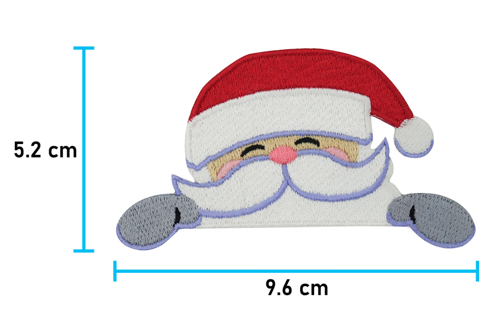 Weihnachtsmann-Patch-zum-Aufbügeln-Weihnachten-Bügelbild