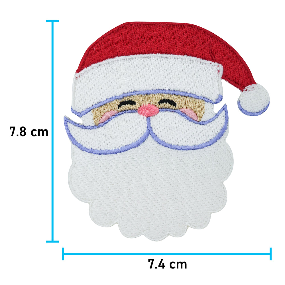 Weihnachtsmann-Patch-zum-Aufbügeln-Weihnachten-Bügelbild-Maße-7,8x7,4