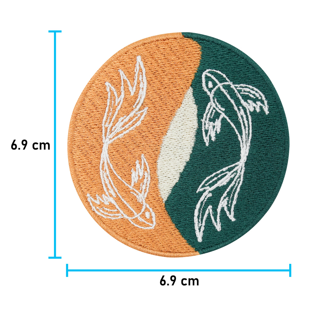 Yin-Yang-Fische-Koi-Bügelpatches-Bügelbild-Bügelsticker-Aufbügelflicken-Soul-of-the-Moon-Collection-Maße-6,9x6,9