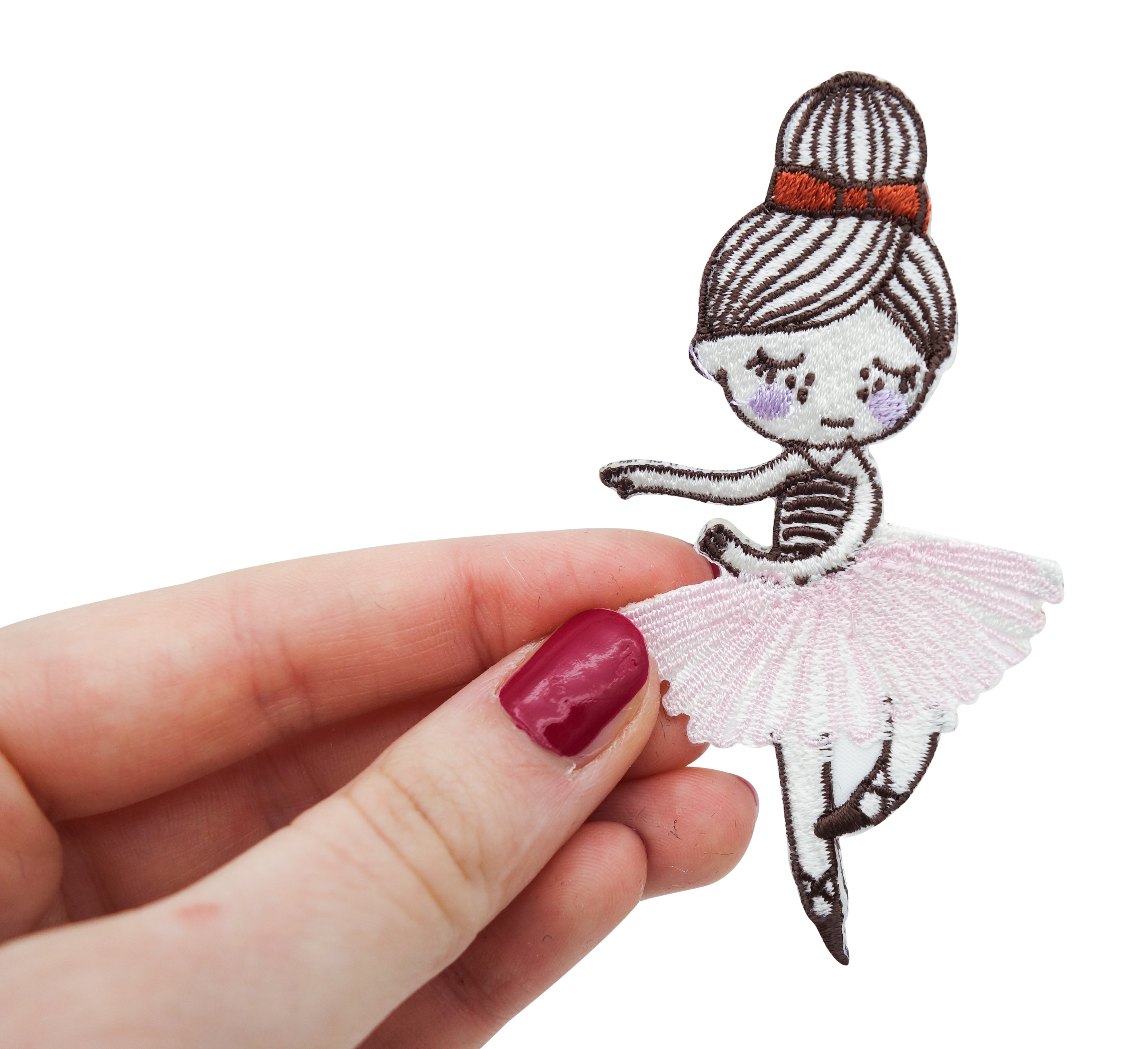 Ballerina-Mädchen-Kinder-Tanzen-Patches-zum-Aufbügeln-Aufnäher-Bügelpatches-Hand