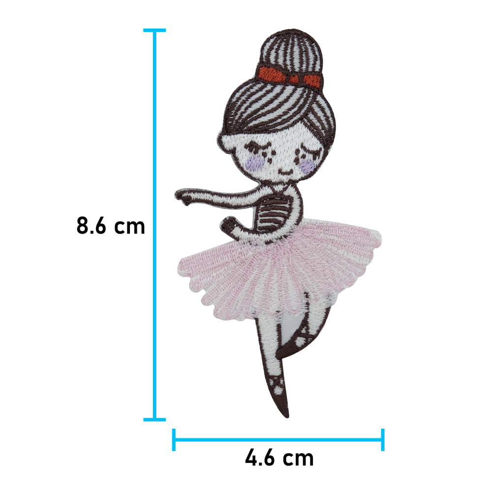Ballerina-Mädchen-Kinder-Tanzen-Patches-zum-Aufbügeln-Aufnäher-Bügelpatches-Maße-8,6x4,6
