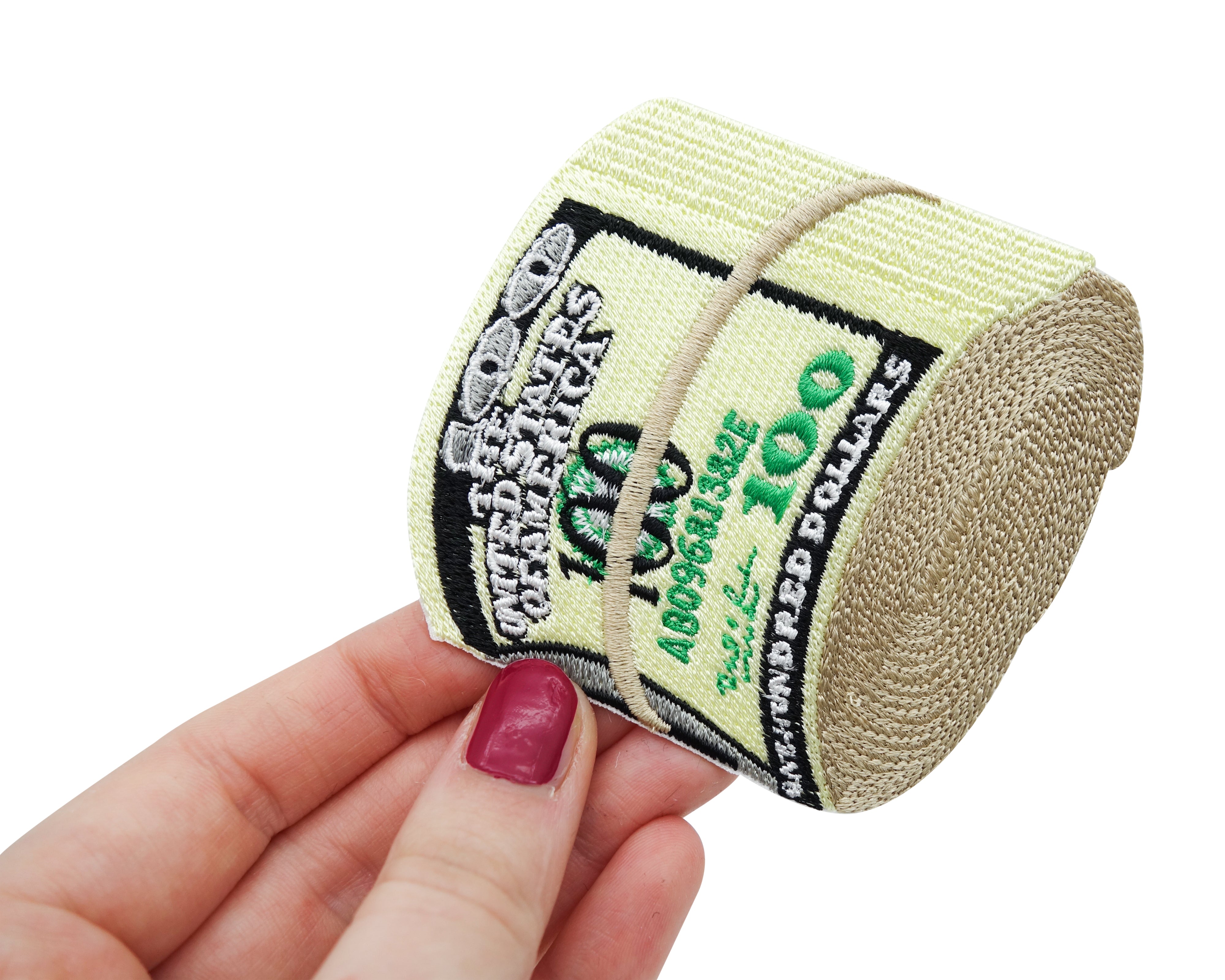 Dollar-Geld-Patch-zum-Aufbügeln-Aufnäher-Hand