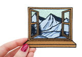 Berge-Bäume-Patch-zum-Aufbügeln-Bügelpatch-Bügelbild-Hand