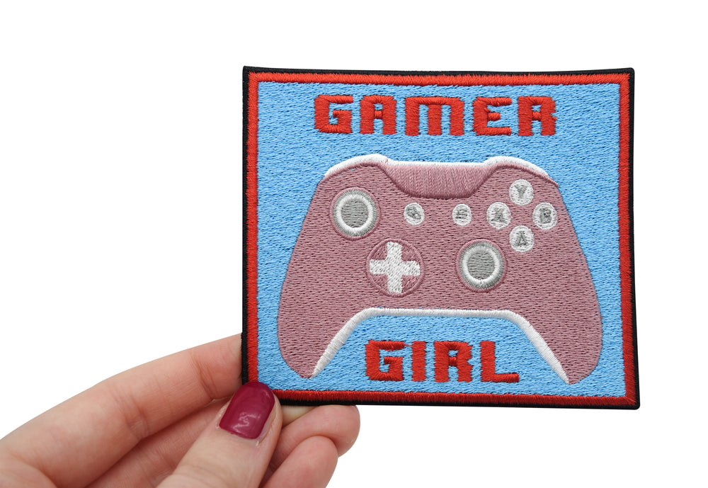 Gamer-Videospiel-Xbox-Playstation-Patch-Aufnäher-Bügelbild-Bügelflicken-Hand