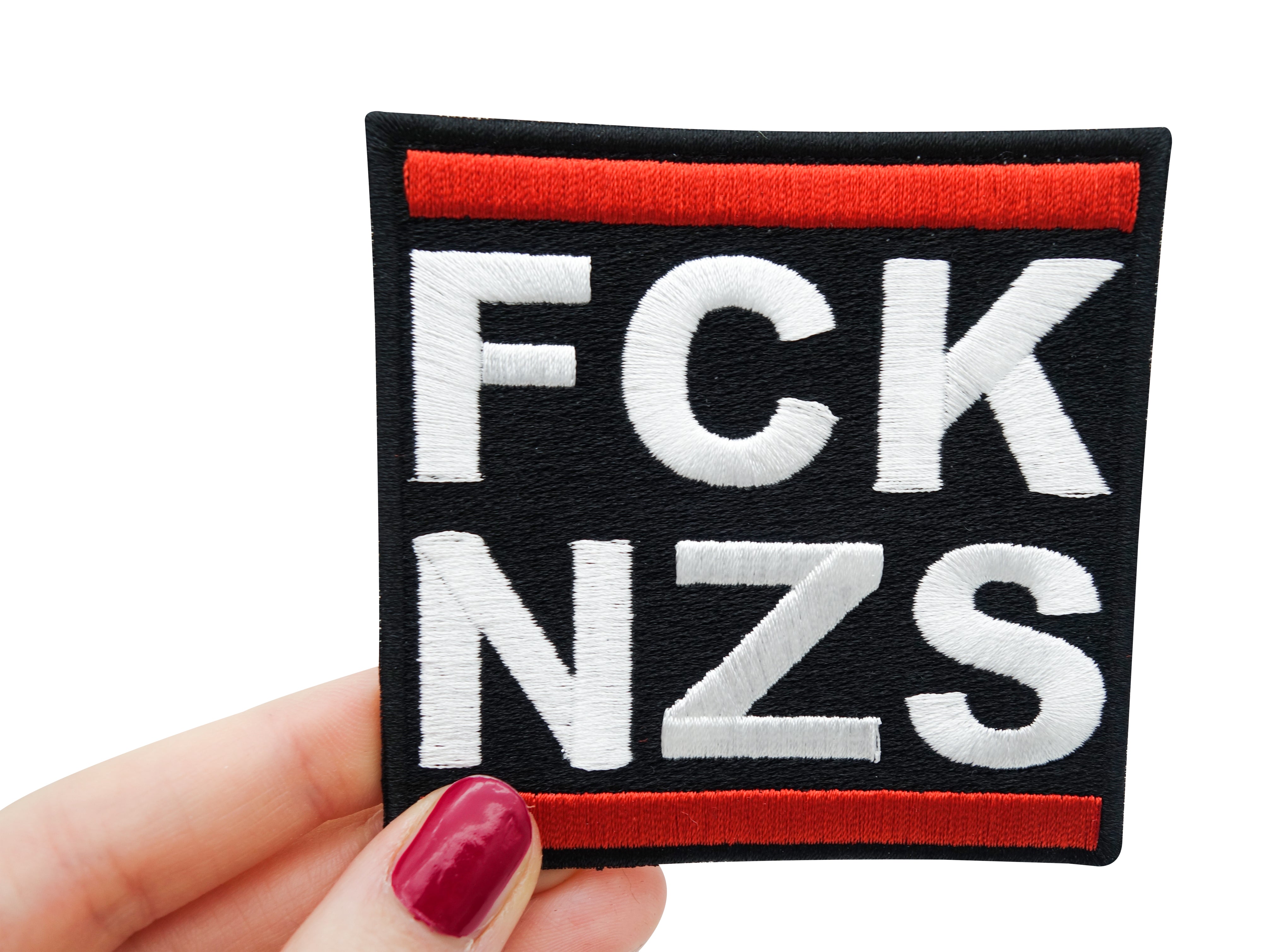 FCK NZS Patch, Gegen AFD Flicken Antifa Aufnäher Anti Gegen Nazi Aufbügler