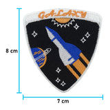 Rakete-Mond-Planeten-Weltraum-Nasa-Patches-Bügelpatches-Maße