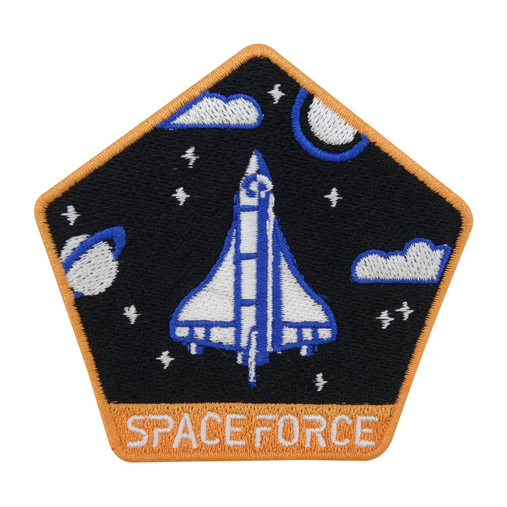 Rakete-Mond-Planeten-Weltall-Patch-Aufbügler