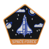 Rakete-Mond-Planeten-Weltall-Patch-Aufbügler