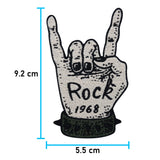 Rock-Hand-Finger-Musik-Patches-Maße