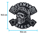 German-Biker-Totenkopf-Totenschädel-Patches-Maße