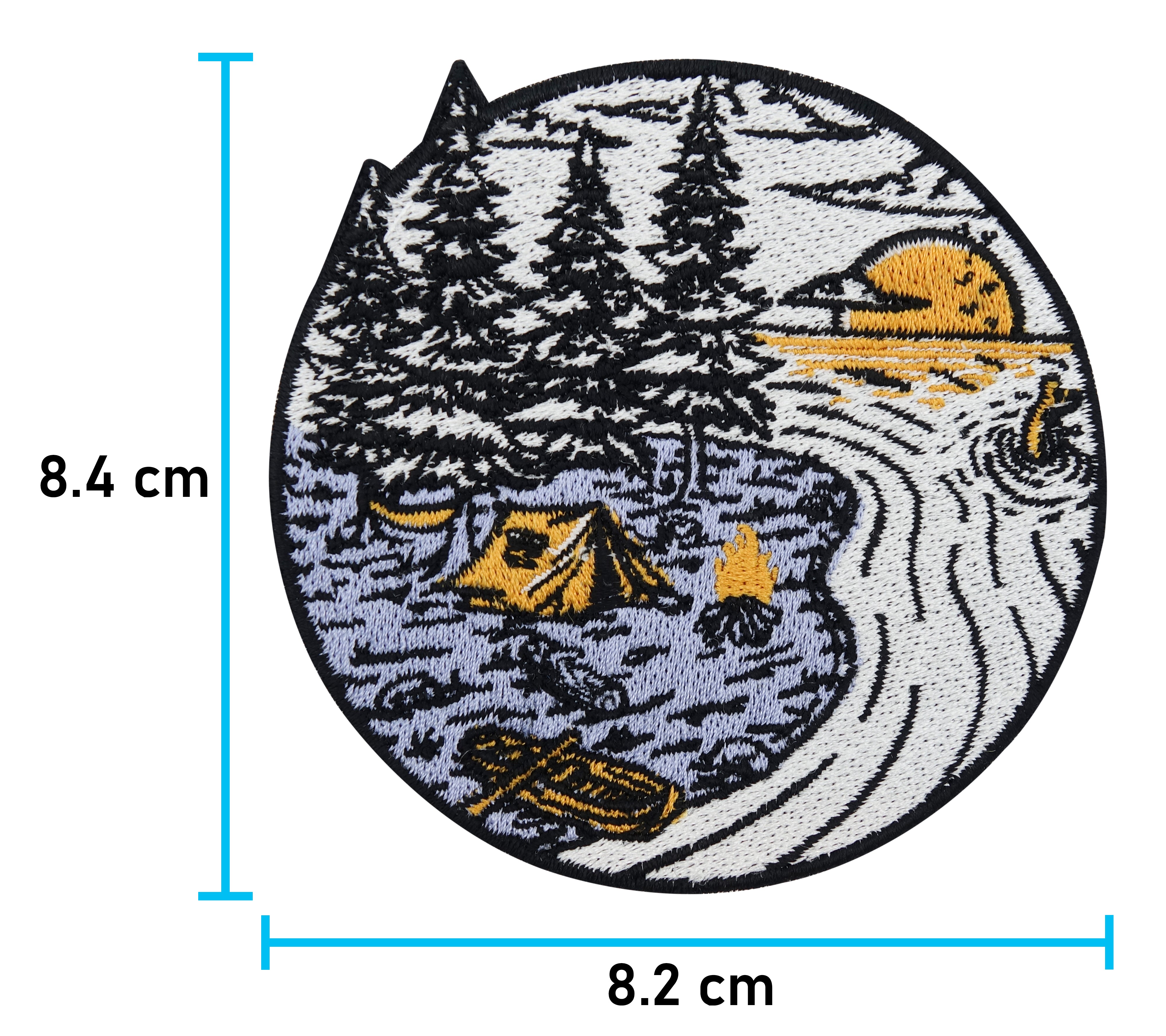 Camping am See Patch zum Aufbügeln Natur, Wald Aufbügler Flicken