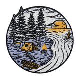 Camping am See Patch zum Aufbügeln Natur, Wald Aufbügler Flicken