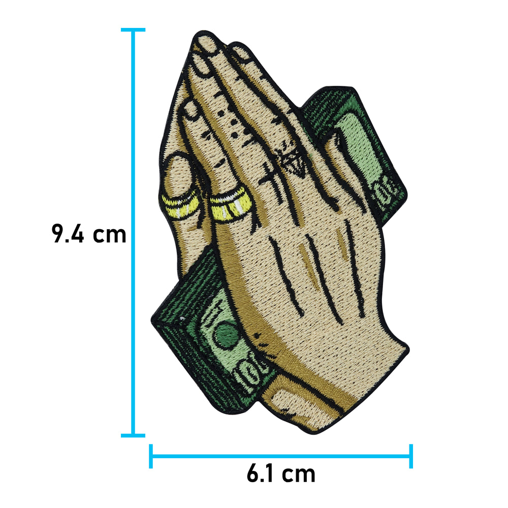 Hände-Mit-Geld-Tattos-Patch-Maße