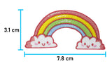 Regenbogen-in-Wolken-Patch-Maße